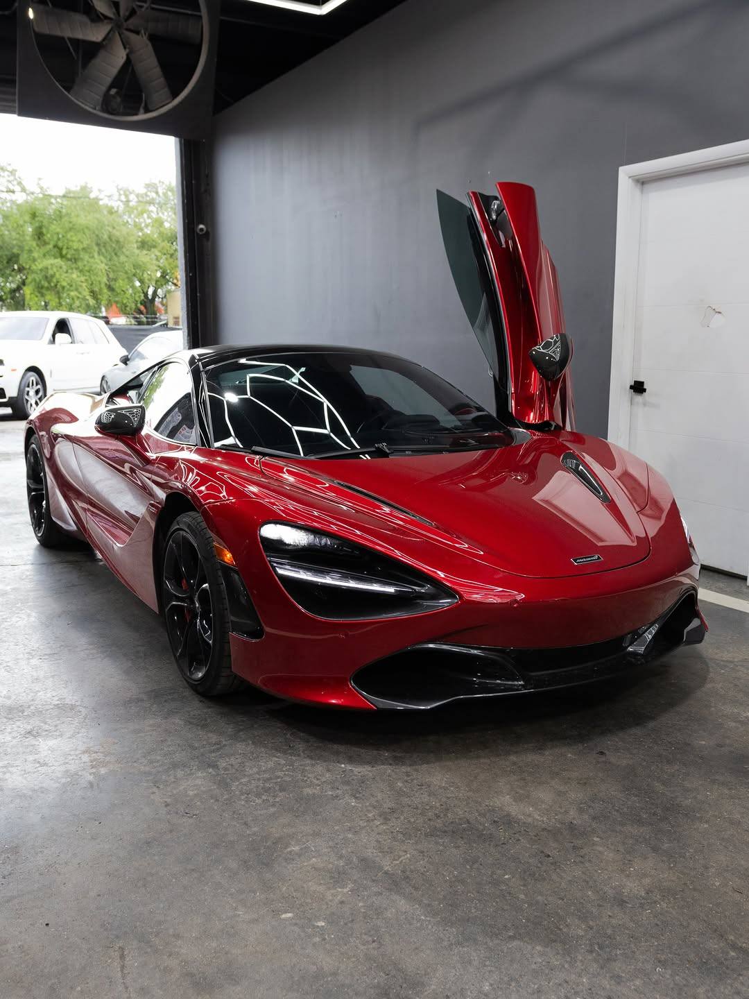 McLaren 720S inside the shop